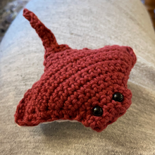 Load image into Gallery viewer, Small Handcrafted Crochet Stingray