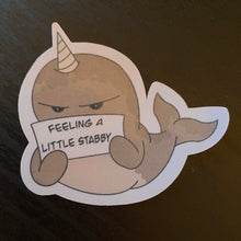 Load image into Gallery viewer, Feeling a little stabby sticker