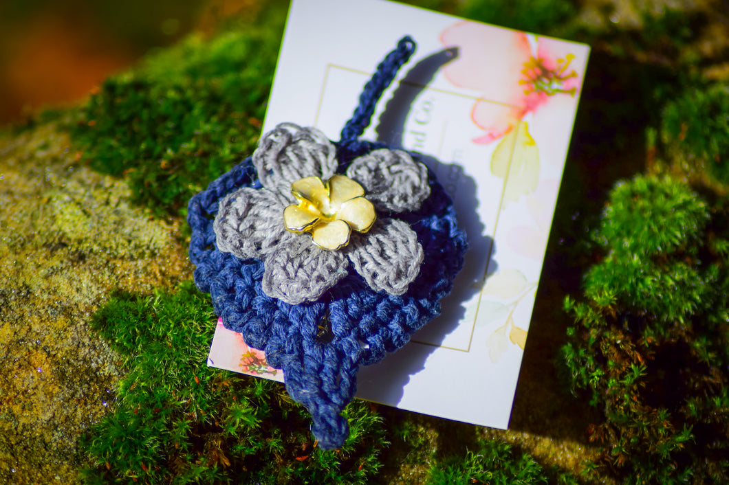 Leaf Brooch Crochet Handmade