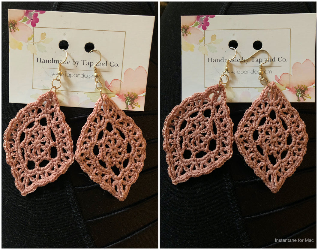 Leaf Handmade Crochet Earring