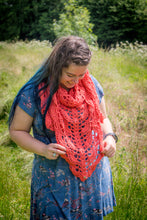 Load image into Gallery viewer, Coral Handmade Crochet Wrap
