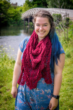 Load image into Gallery viewer, Maroon Crochet Lace Wrap
