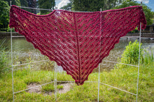 Load image into Gallery viewer, Maroon Crochet Lace Wrap
