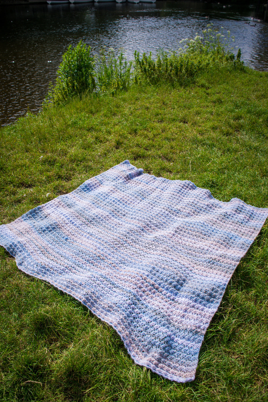 Coastal Colours Crochet Blanket