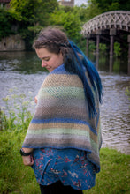 Load image into Gallery viewer, Soft Earthy Tones multi coloured Crochet Wrap
