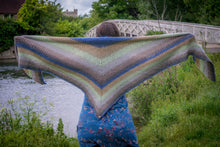 Load image into Gallery viewer, Soft Earthy Tones multi coloured Crochet Wrap
