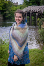 Load image into Gallery viewer, Soft Earthy Tones multi coloured Crochet Wrap
