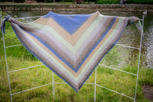 Load image into Gallery viewer, Soft Earthy Tones multi coloured Crochet Wrap
