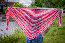 Load image into Gallery viewer, Pink Multicoloured Crochet Shawl
