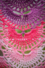 Load image into Gallery viewer, Pink Multicoloured Crochet Shawl
