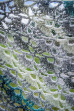 Load image into Gallery viewer, Blue Tone Lacy Crochet Wrap, Ocean colours
