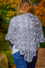 Load image into Gallery viewer, Large Grey Crochet Wrap
