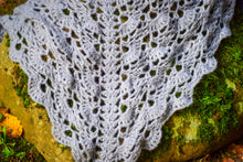 Load image into Gallery viewer, Large Grey Crochet Wrap
