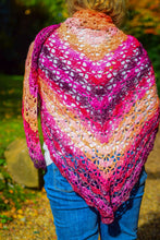 Load image into Gallery viewer, Pink Tones Crochet Wrap
