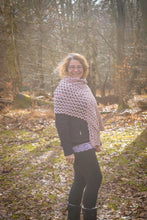 Load image into Gallery viewer, Rose Coloured Rectangular Handmade Crochet Wrap
