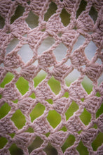 Load image into Gallery viewer, Rose Coloured Rectangular Handmade Crochet Wrap
