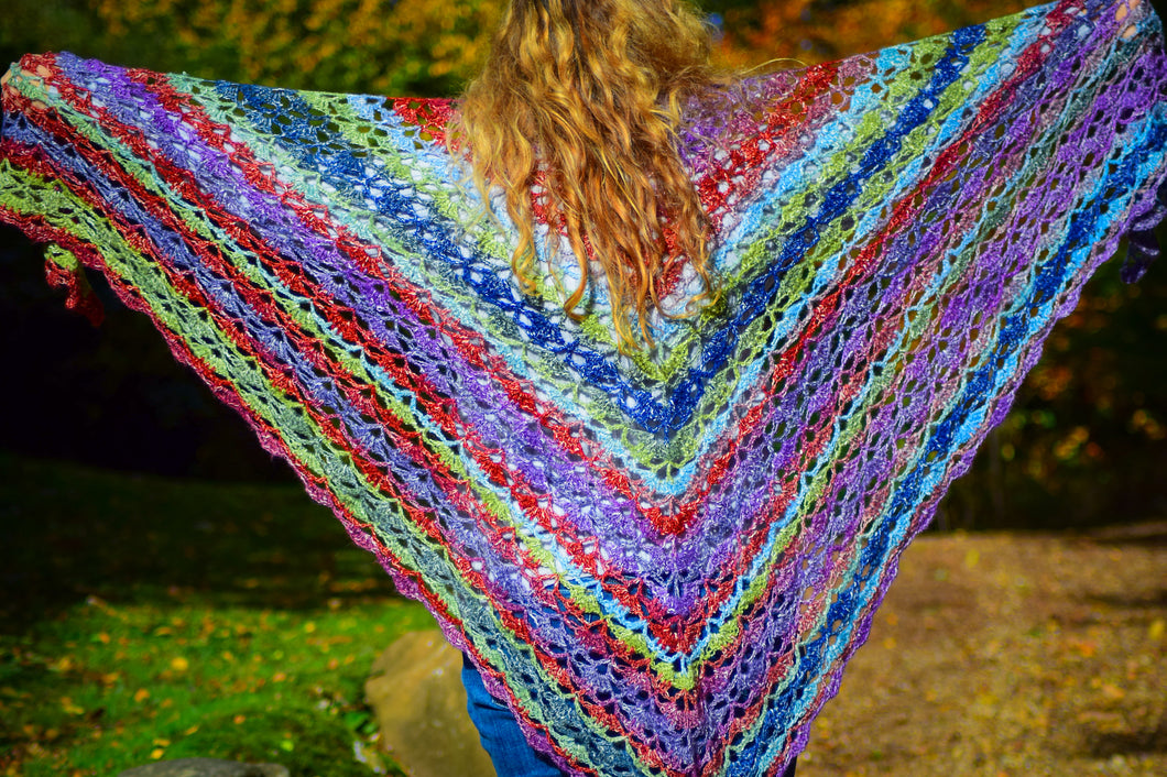 Multi Colour Handmade Crochet Wrap