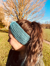 Load image into Gallery viewer, Teal Knot Earwarmer/Headband.
