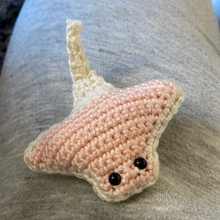 Load image into Gallery viewer, Small Handcrafted Crochet Stingray
